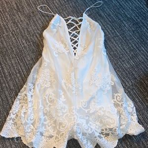 White lace romper